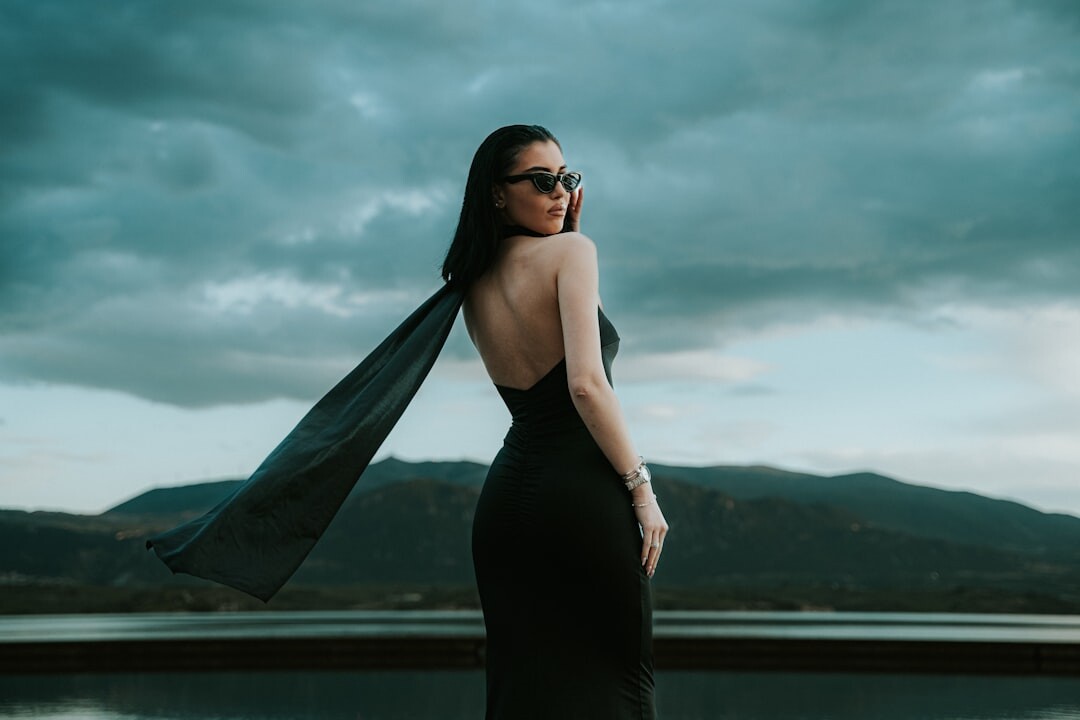 woman in evening gown