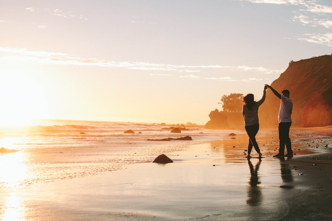 romantic beach walk