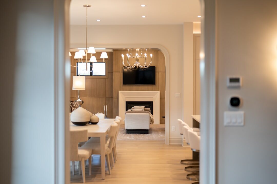 woman leaving luxury home